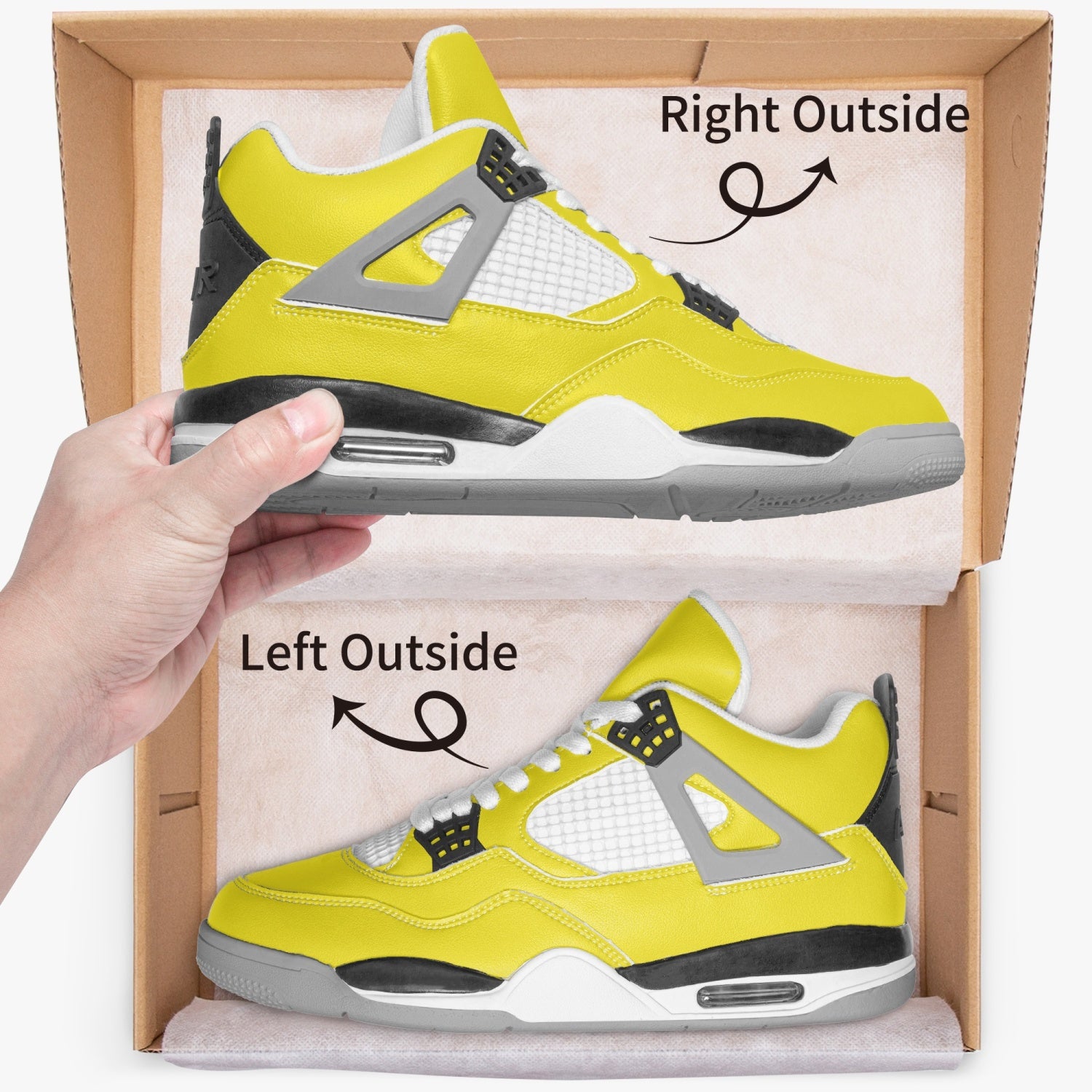 StepUpSneaks Basketball Sneakers -Grey Sole